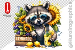 Cute Raccon Clipart - PNG File Product Image 1