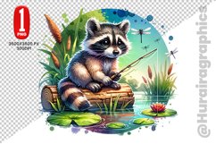 Cute Raccon Clipart - PNG File Product Image 1