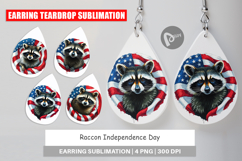 Earring Raccoon 4th of July Product Image 1