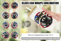 Glass Can Raccoon 4th of July Product Image 1