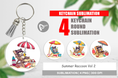 Keychain Summer Raccoon Product Image 1