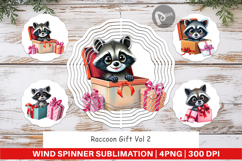 Wind Spinner Raccoon Gift Product Image 1