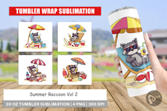 Tumbler Summer Raccoon Product Image 1
