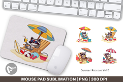 Mouse Pad Summer Raccoon Product Image 1