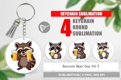 Keychain Raccoon Beer Day Product Image 1