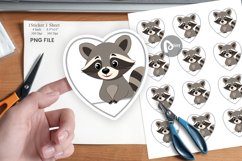 Sticker Heart Raccoon Product Image 1