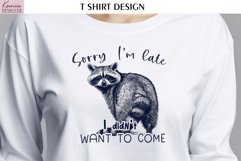 Vintage Raccoon|Funny Quotes T Shirt Product Image 1
