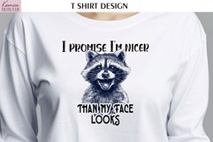 Vintage Raccoon|Funny Quotes T Shirt Product Image 1