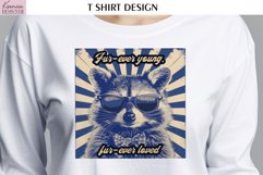 Vintage Raccoon|Funny Quotes T Shirt Product Image 1