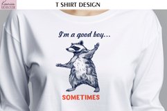 Vintage Raccoon|Funny Quotes T Shirt Product Image 1