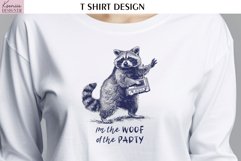 Vintage Raccoon|Funny Quotes T Shirt Product Image 1