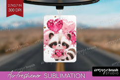 Raccoon Valentine Air Freshener PNG Cute Valentines Day PNG Product Image 1