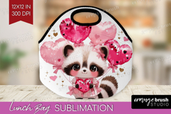 Raccoon Valentine Lunch Bag Cute Valentines Day Lunch Bug Product Image 1