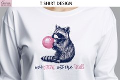 Vintage Raccoon|Funny Quotes T Shirt Product Image 1