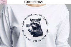 Vintage Raccoon|Funny Quotes T Shirt Product Image 1