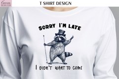 Vintage Raccoon|Funny Quotes T Shirt Product Image 1