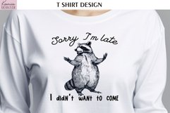 Vintage Raccoon|Funny Quotes T Shirt Product Image 1