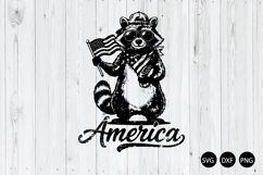 Raccoon America SVG, Funny Memorial Day SVG Product Image 1