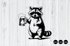 Raccoon Beer SVG, Funny Raccoon SVG, Raccoon SVG Product Image 1