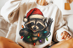 Christmas Raccoon PNG, Feral PNG, Holiday PNG, Xmas PNG Product Image 2
