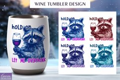 Vintage Raccoon|Funny Sarcastic Quotes|Wine Tumbler Design Product Image 1