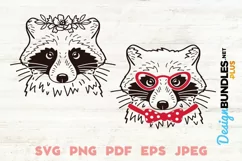 Raccoon Drawing SVG