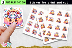 Halloween Print and Cut Sticker Set