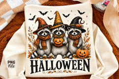 Raccoon Halloween PNG,Trendy Halloween Shirt Design Product Image 1