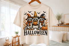 Raccoon Halloween PNG,Trendy Halloween Shirt Design Product Image 2