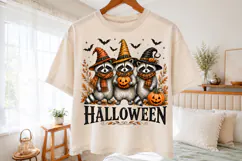 Raccoon Halloween PNG,Trendy Halloween Shirt Design Product Image 2