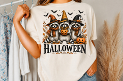 Raccoon Halloween PNG,Trendy Halloween Shirt Design Product Image 3