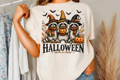 Raccoon Halloween PNG,Trendy Halloween Shirt Design Product Image 3