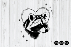 Raccoon Heart SVG, Raccoon SVG, Animal SVG Product Image 1