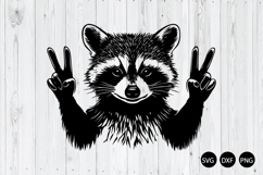 Raccoon Peace Hands SVG, Raccoon SVG, Animal SVG Product Image 1