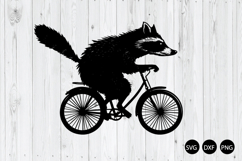 Raccoon Riding on A Bike SVG, Animal Biker SVG Product Image 1