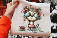Raccoon Splash Time Clipart Product Image 2