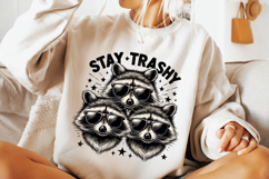 Stay Trashy PNG, Feral PNG, Funny Raccoon PNG, Sarcastic PNG Product Image 2