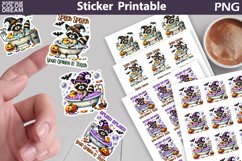 Raccoon Hat Sticker Printable | Halloween Sticker Product Image 1