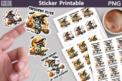 Raccoon Hat Sticker Printable | Halloween Sticker Product Image 1