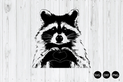 Raccoon Valentine SVG, Cute Raccoon Love SVG Product Image 1