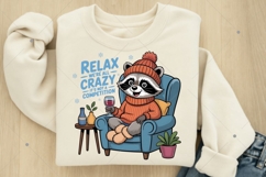 Raccoon Winter PNG, Funny Raccoon PNG Product Image 7