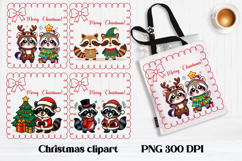 Christmas raccoon clipart | Christmas sublimation PNG design Product Image 5