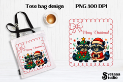 Christmas raccoon clipart | Christmas sublimation PNG design Product Image 4