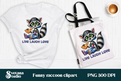 Funny raccoon clipart | Raccoon quotes sublimation Product Image 1