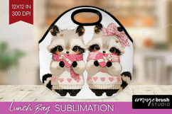 Raccoons Valentine Lunch Bag Cute Valentines Day Lunch Bug Product Image 1