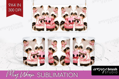 Raccoons Valentine Mug Wrap Cute Valentines Day Mug PNG Product Image 1