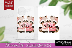 Raccoons Valentine Phone Case PNG Cute Valentines Day Case Product Image 1