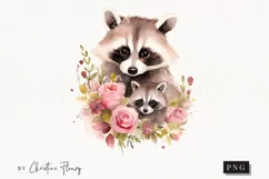 Mommy and Me Raccoon PNG | Spring PNG Product Image 1