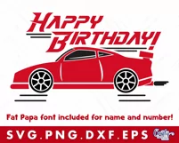 Kids Happy Birthday Svg | Kids Birthday Race Car Shirt Svg Product Image 2