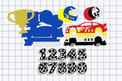 Race Cars Cake Topper 3D SVG Product Image 3